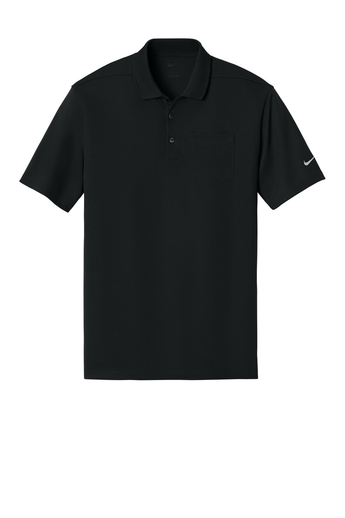 Nike Dri-FIT Micro Pique 2.0 Pocket Polo — NKDC2103 — Black flat front