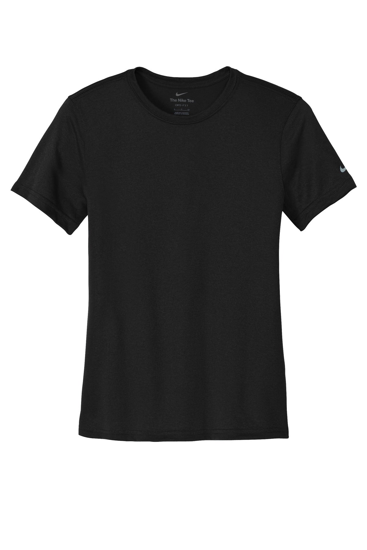 Nike Women's Swoosh Sleeve rLegend Tee — NKDX8734 — Black flat front