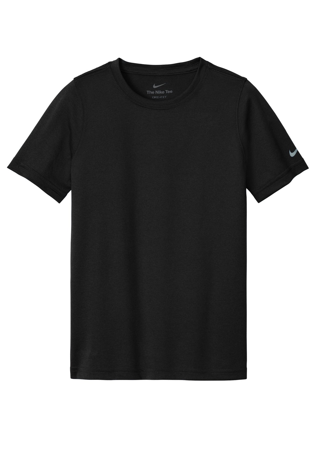 Nike Youth Swoosh Sleeve rLegend Tee — NKDX8787 — Black flat front