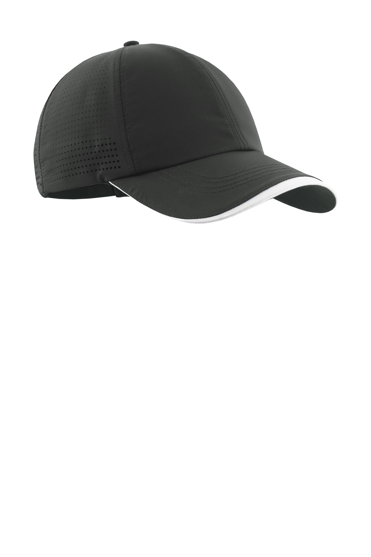 Nike Dri-FIT Perforated Performance Cap — NKFB6445 — Anthracite/ White flat front