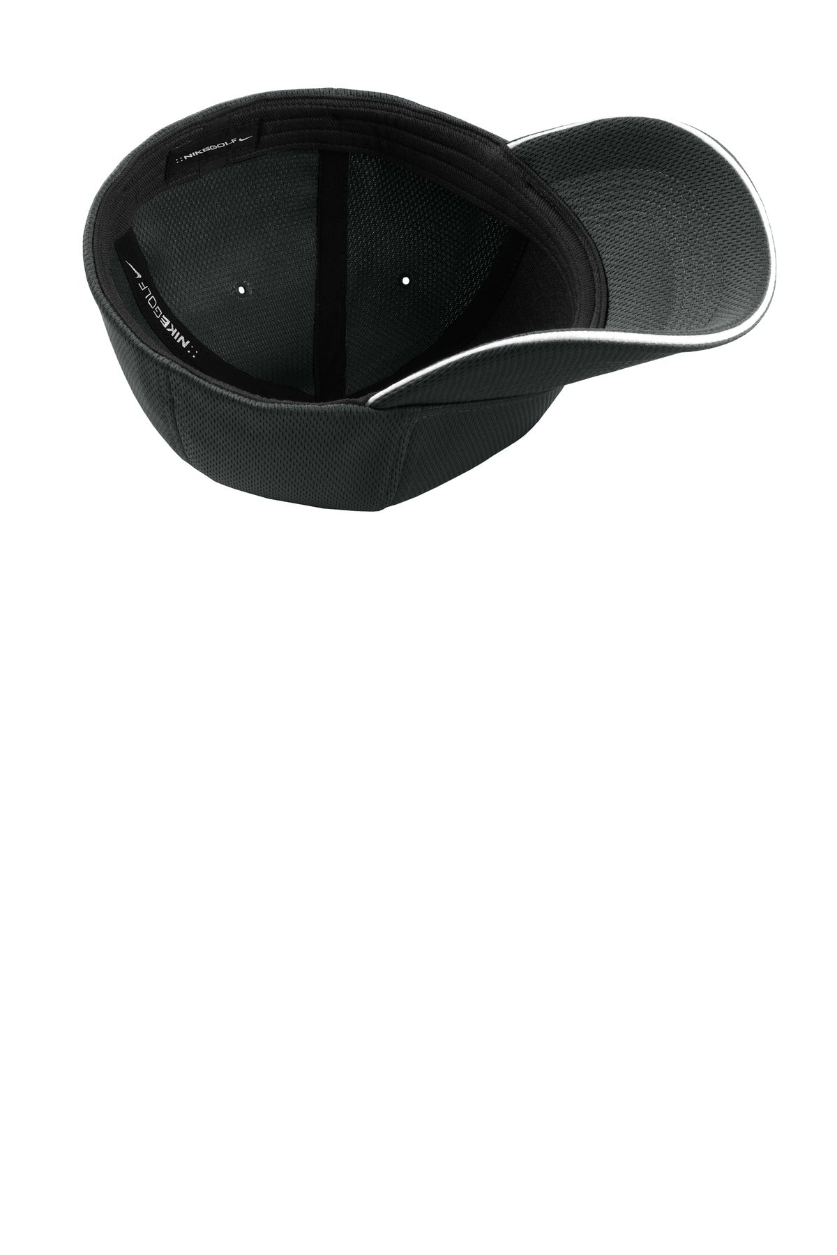 Nike Dri-FIT Stretch Mesh Sandwich Bill Cap — NKFD9718 — Anthracite/ White flat front