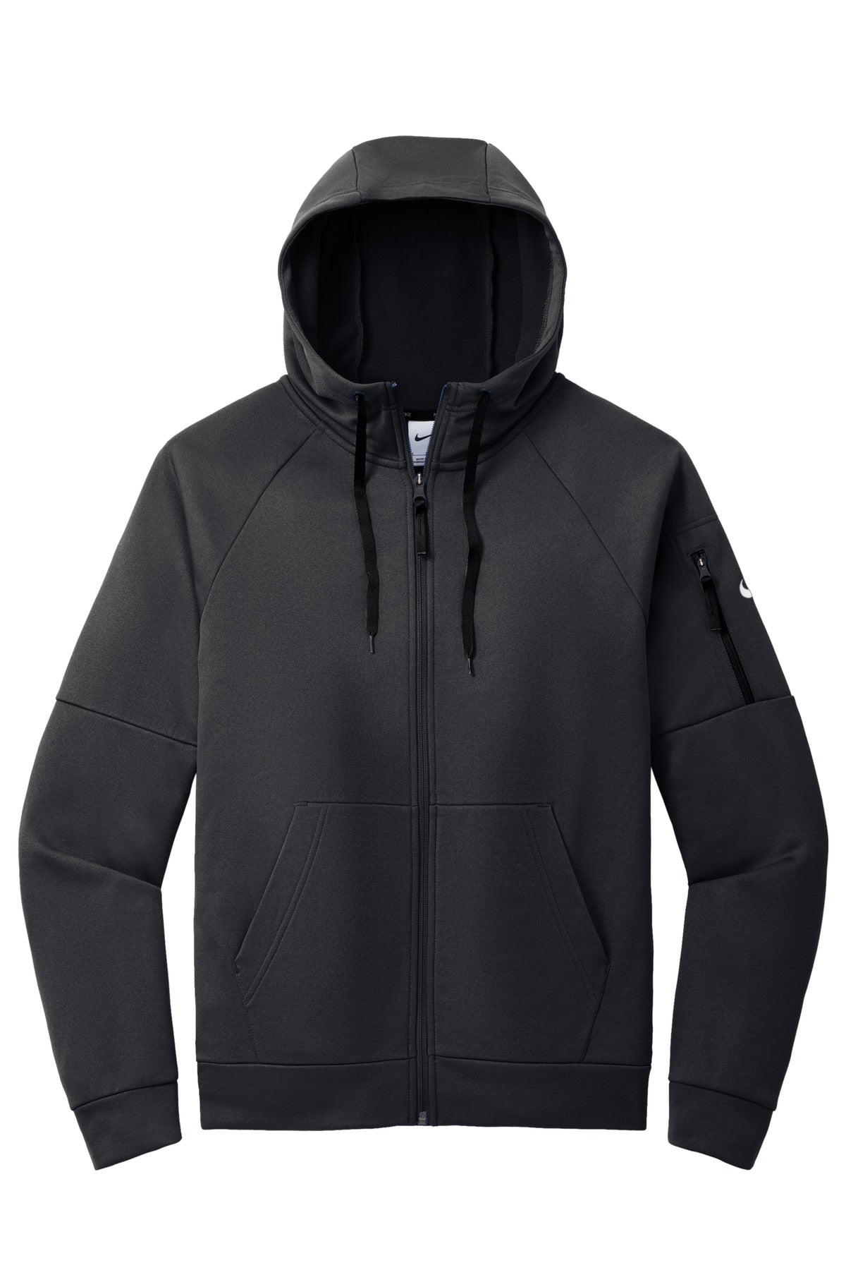 Nike Therma-Fit Pocket Performance Zip Hoodie — NKFD9859 — Black flat front