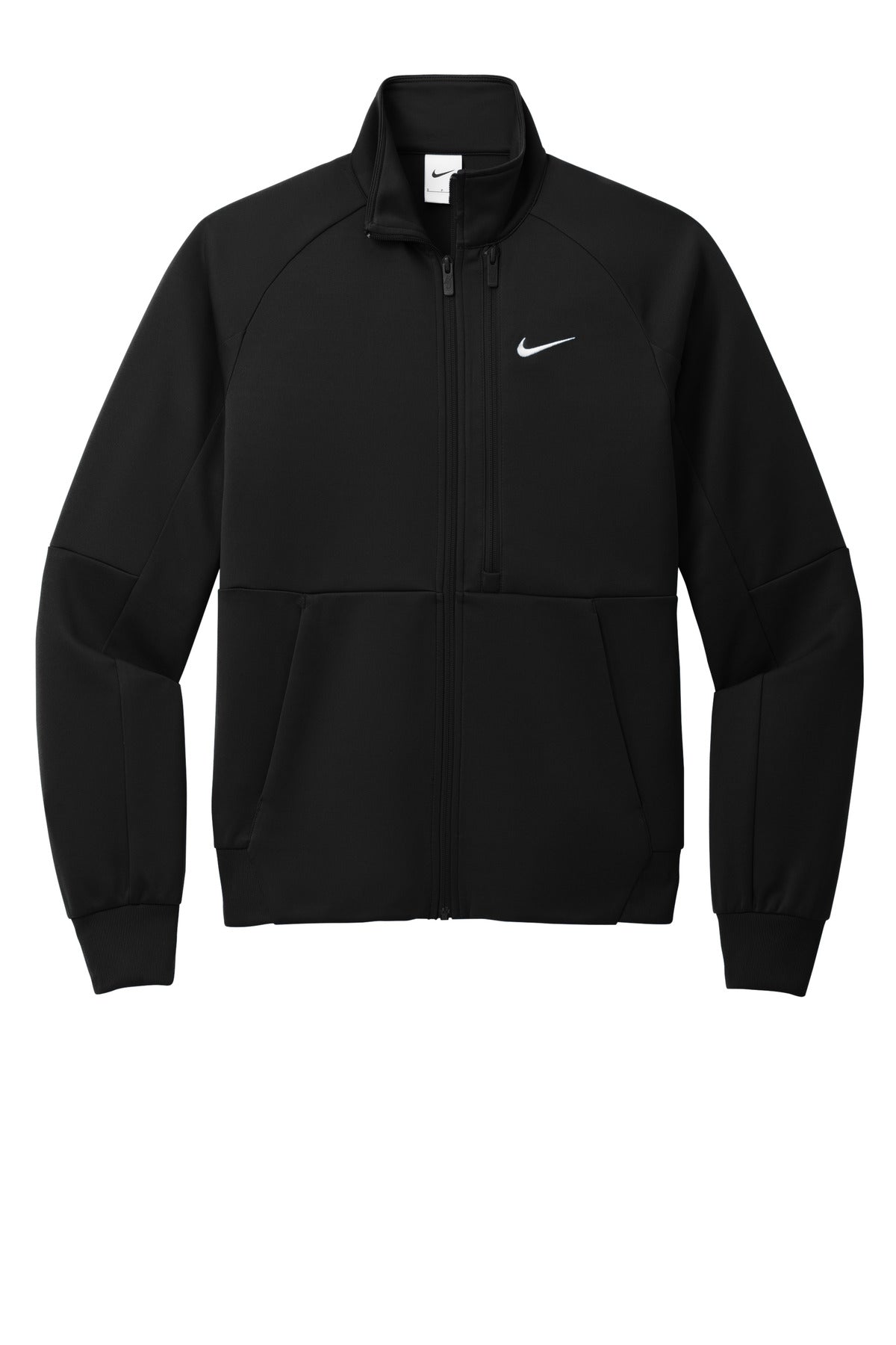Nike Chest Swoosh Full Zip Jacket - Embroidered — NKFD9891 — Black flat front