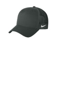 Nike Snapback Mesh Trucker Cap — NKFN9893 — Anthracite/ Anthracite flat front