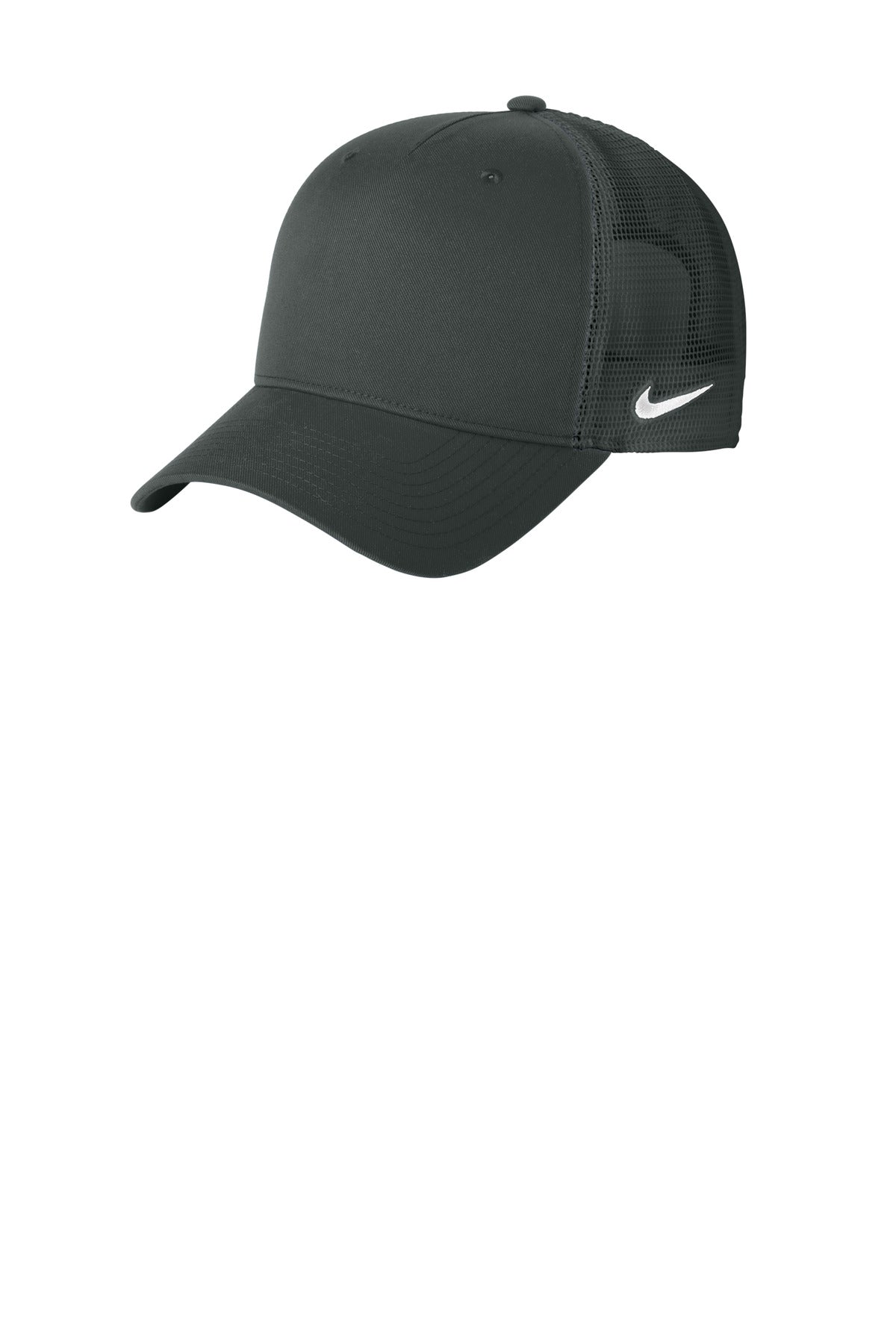 Nike Snapback Mesh Trucker Cap — NKFN9893 — Anthracite/ Anthracite flat front