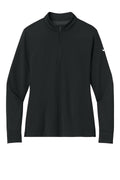 Nike Women's Essential 1/2-Zip Cover-Up — NKHM7969 — Black flat front