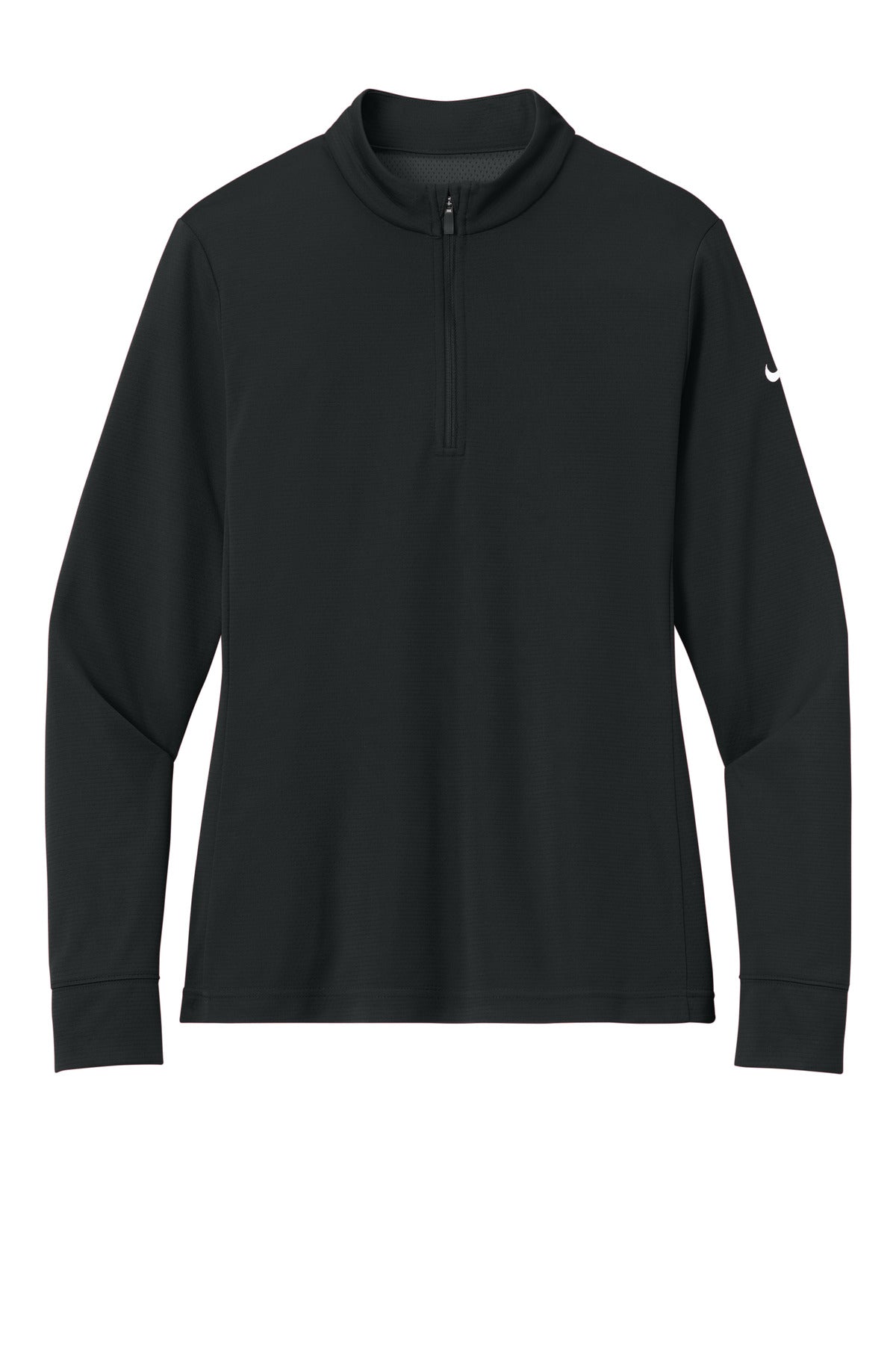 Nike Women's Essential 1/2-Zip Cover-Up — NKHM7969 — Black flat front