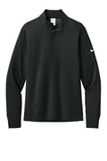 Nike Essential Recycled Half Zip Sweatshirt — NKHM8036 — Black flat front