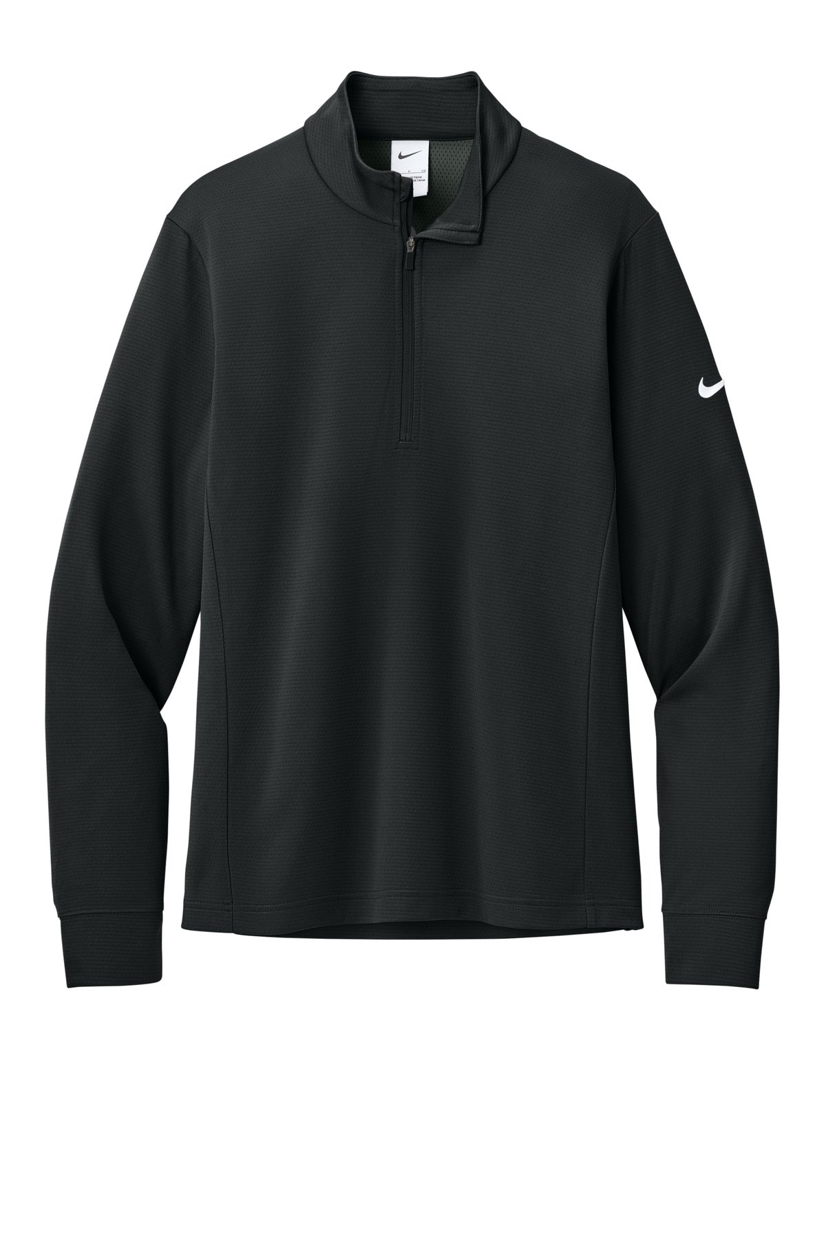 Nike Essential Recycled Half Zip Sweatshirt — NKHM8036 — Black flat front