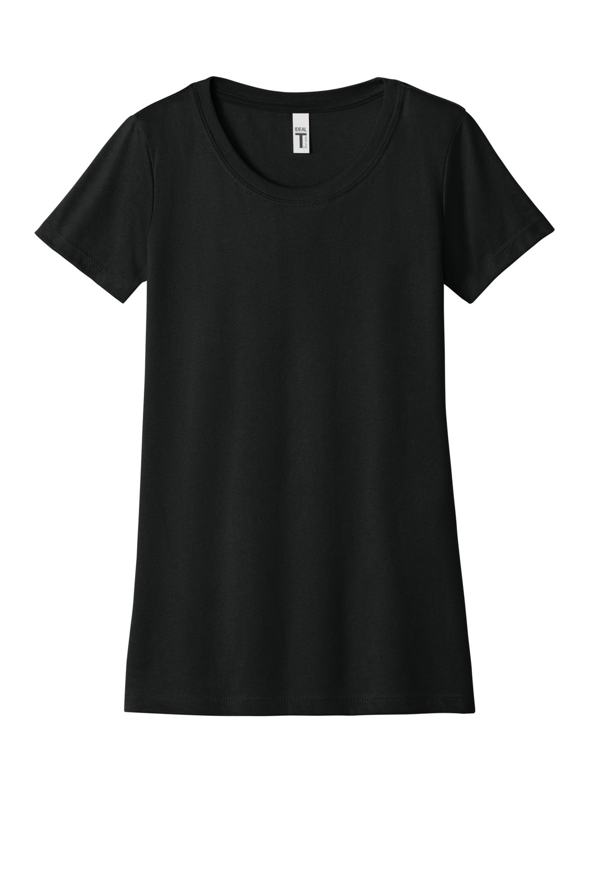 Next Level Women's Ideal Jersey Crewneck T-shirt — NL1510 — Black flat front