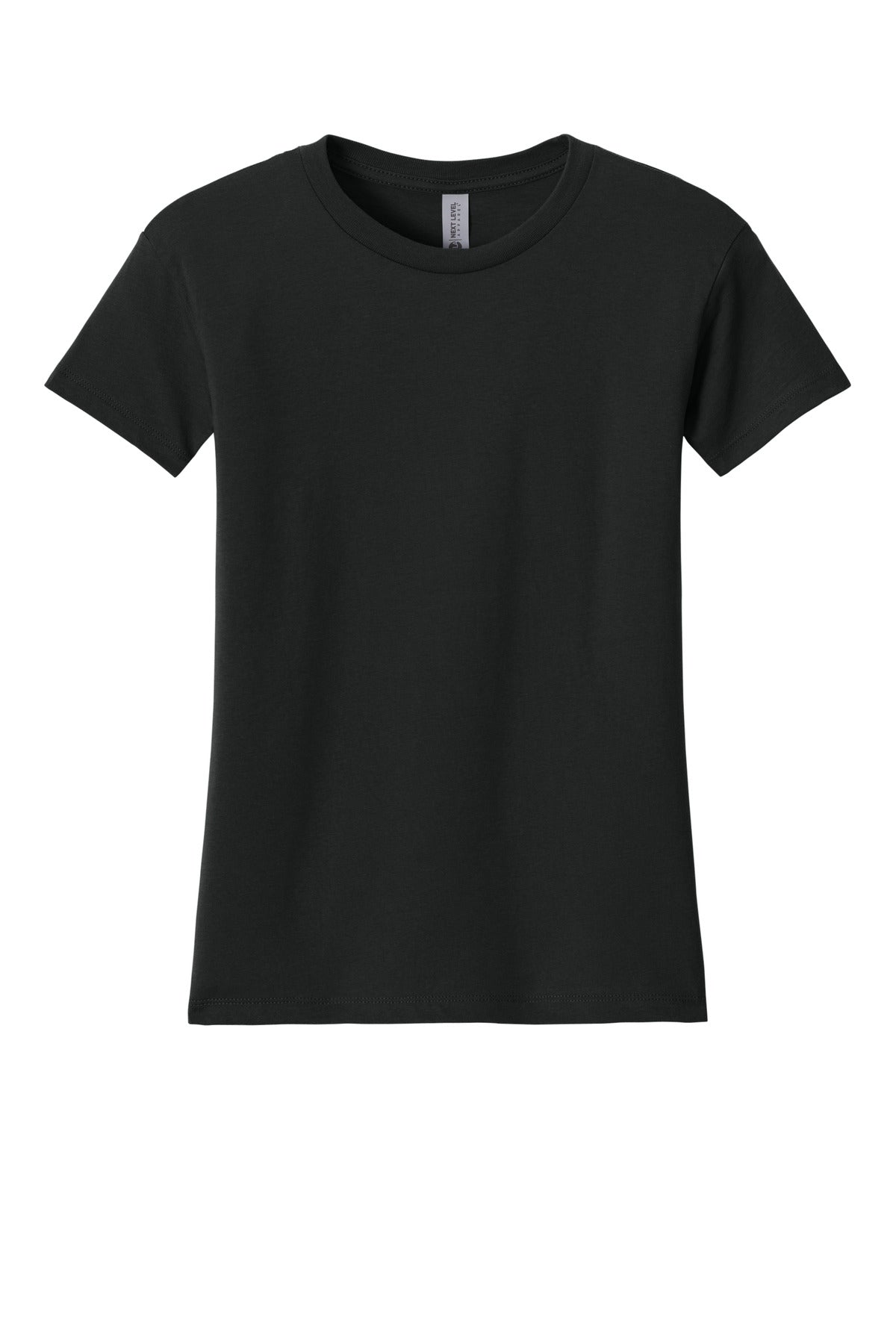 Next Level Women's Lightweight Crewneck T-shirt — NL3910 — Black flat front