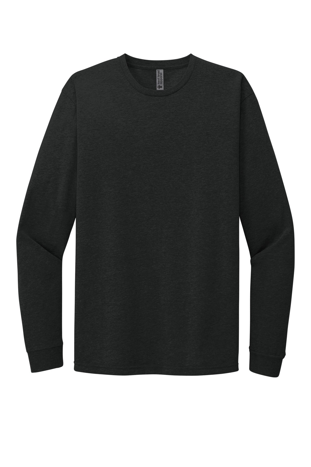 Next Level Jersey Blend Long Sleeve T-shirt — NL6211 — Black flat front