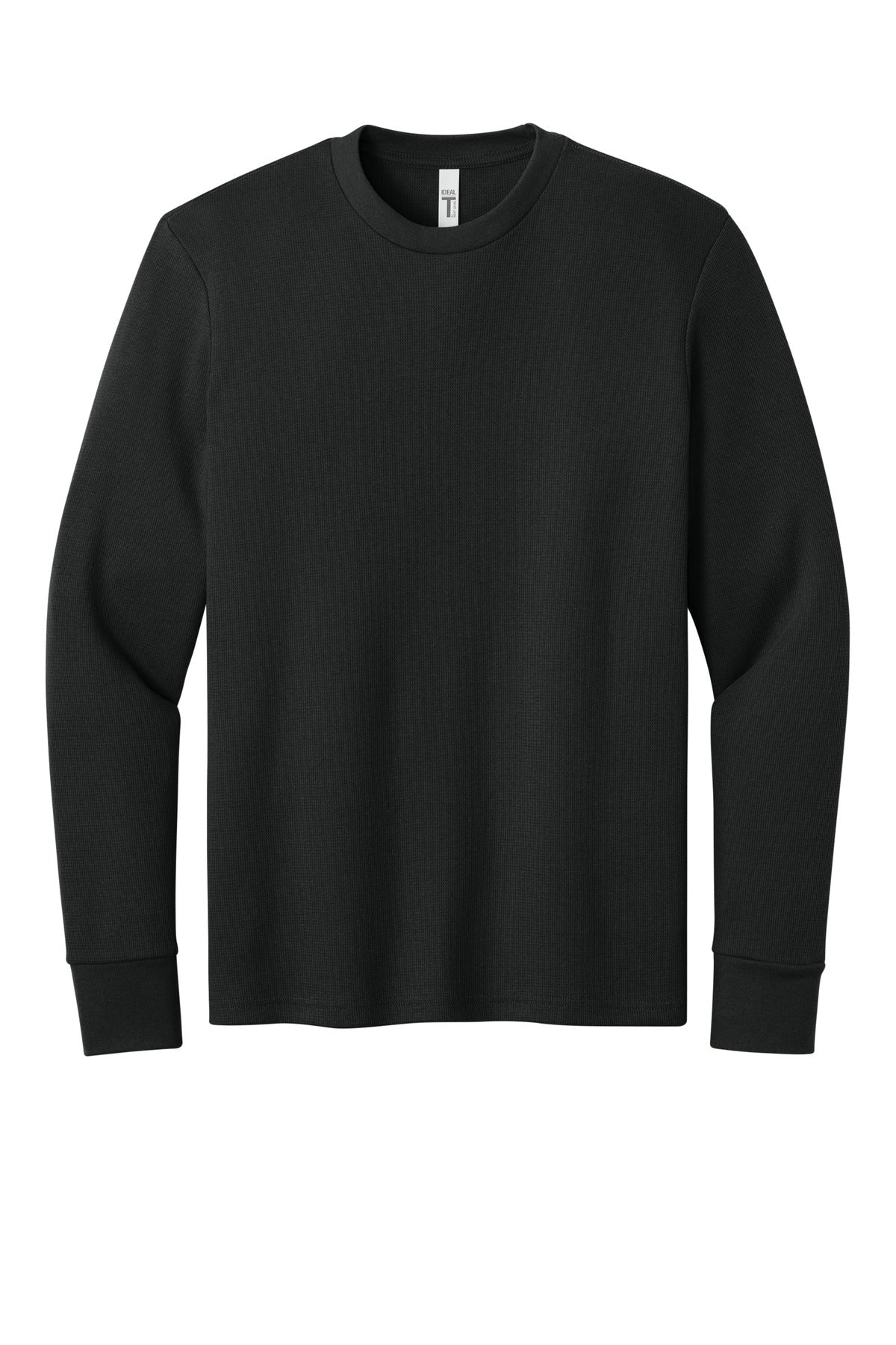 Next Level Ideal Thermal Long Sleeve T-shirt — NL8211 — Black flat front