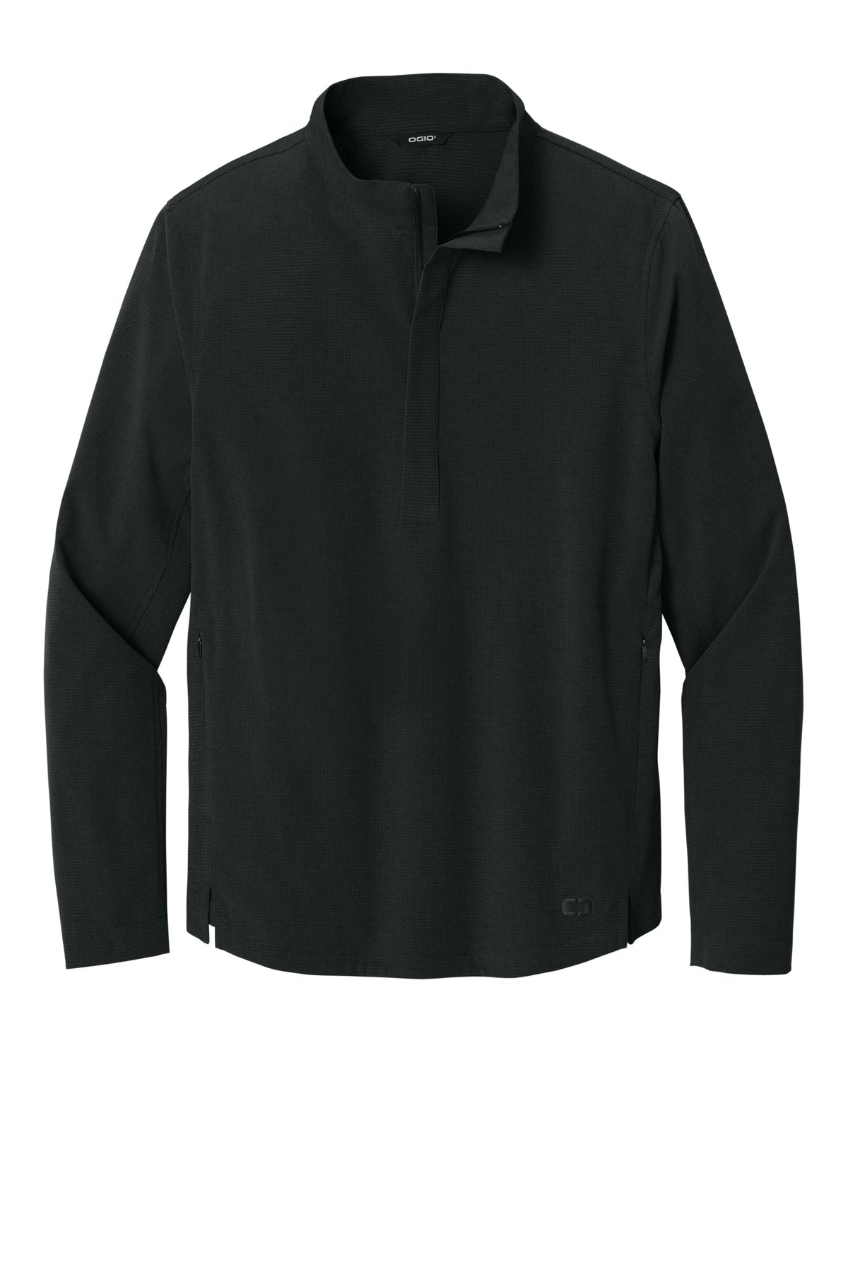 OGIO Aspect Stretch Half Zip Sweatshirt — OG1003 — Blacktop flat front