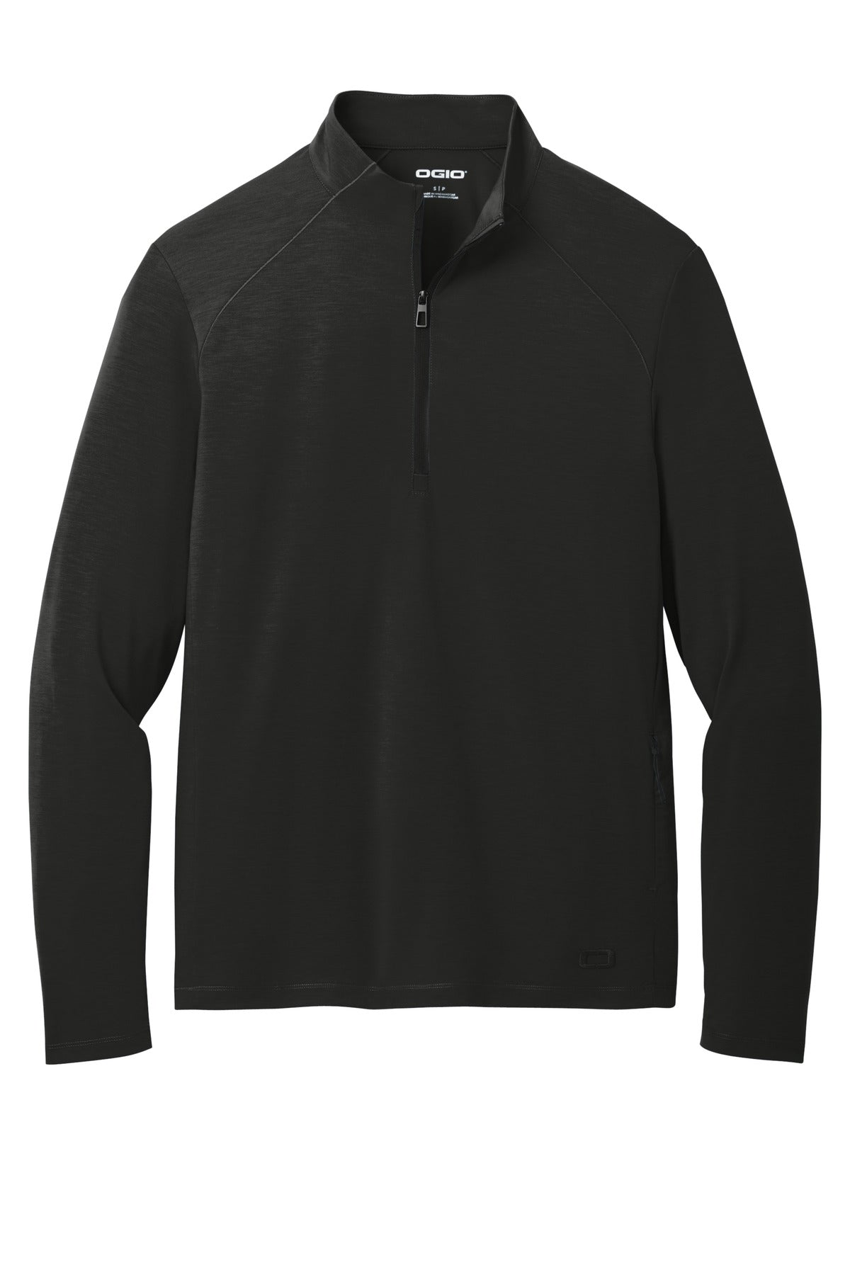 OGIO Motion Performance Quarter Zip Sweatshirt — OG153 — Blacktop flat front