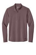 OGIO Regain Recycled UPF 50+ Quarter Zip Pullover — OG172 — Ashen Plum flat front