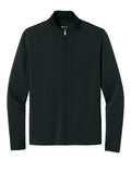 OGIO Transcend Recycled Full Zip Sweatshirt — OG860 — Blacktop flat front