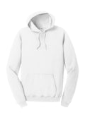 Port & Company Pigment Dyed Pullover Hoodie — PC098H — White flat front