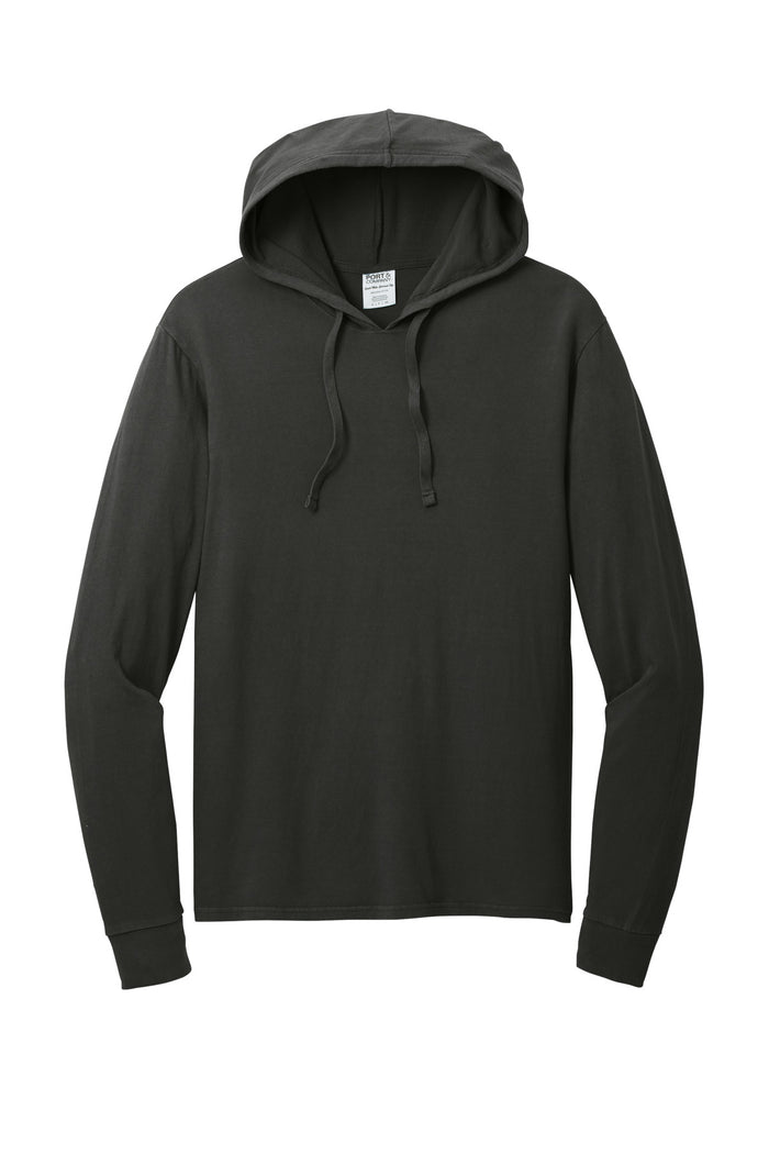 Port & Company Beach Wash Garment-Dyed Hooded Long Sleeve T-shirt — PC099H