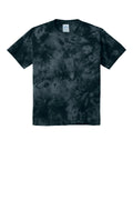 Port & Company Crystal 100% Cotton Tie-Dye T-shirt — PC145Y — Black flat front