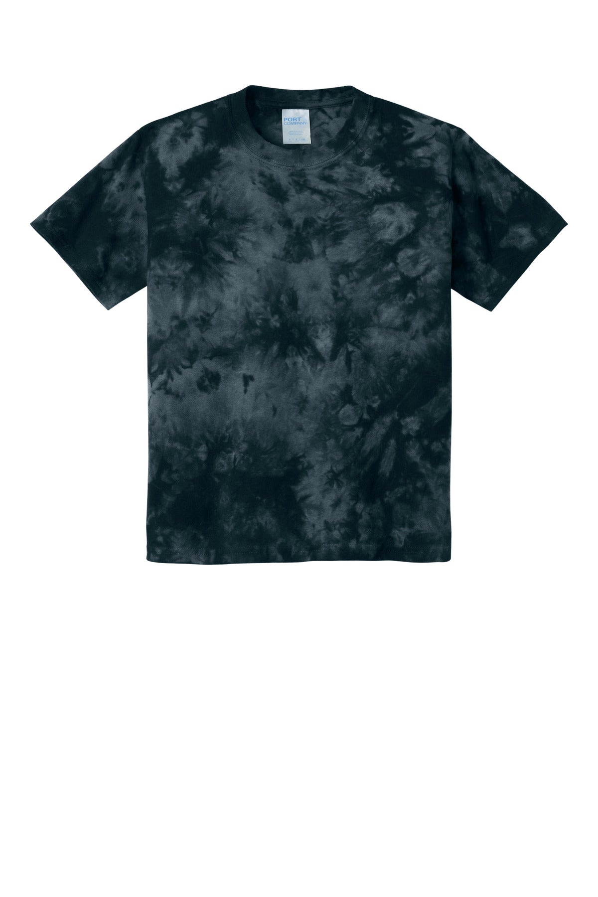 Port & Company Crystal 100% Cotton Tie-Dye T-shirt — PC145Y — Black flat front
