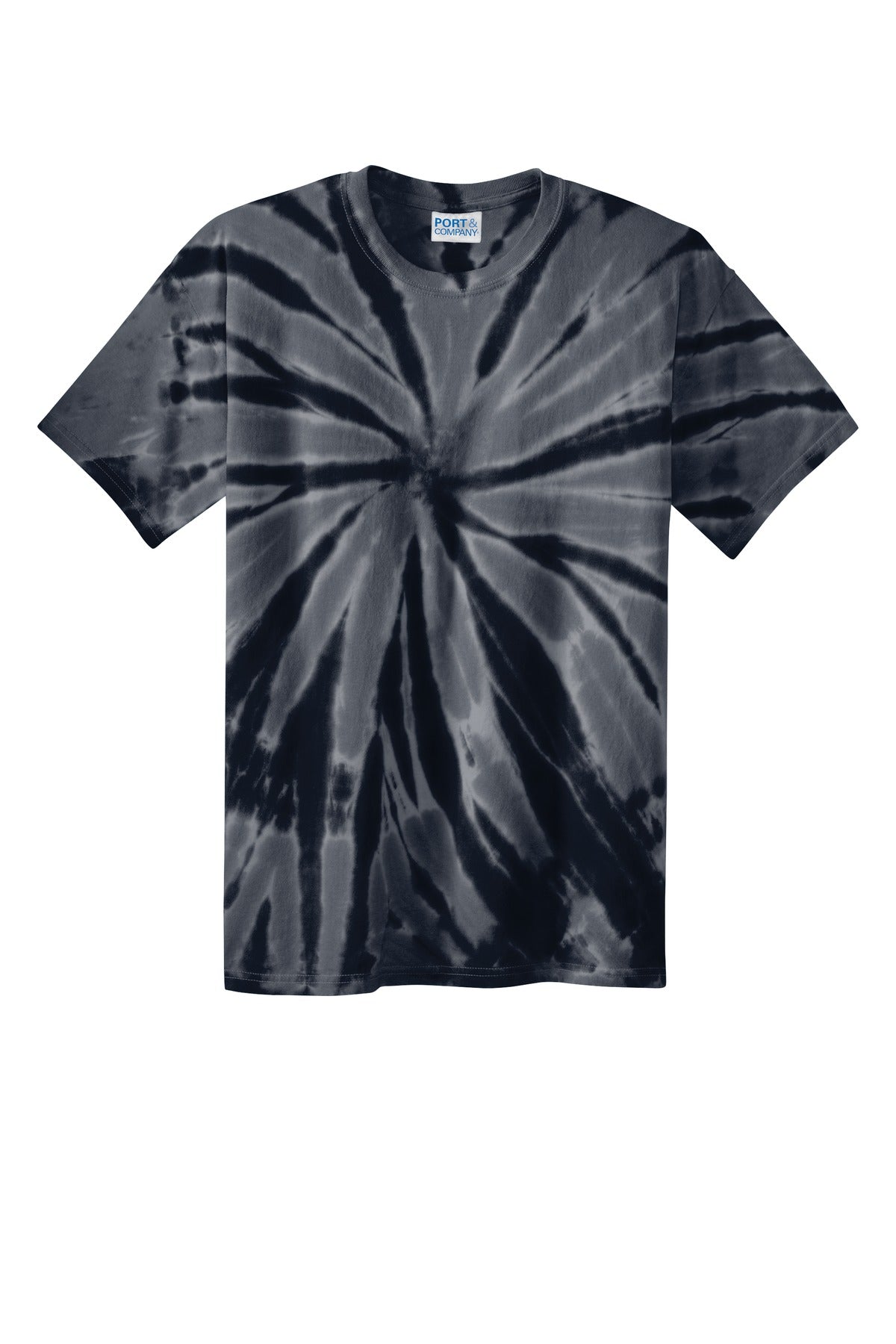 Port & Company Tie-Dye T-shirt — PC147 — Black flat front