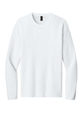 Port & Company Easy Cotton Long Sleeve T-shirt — PC43LS — White flat front