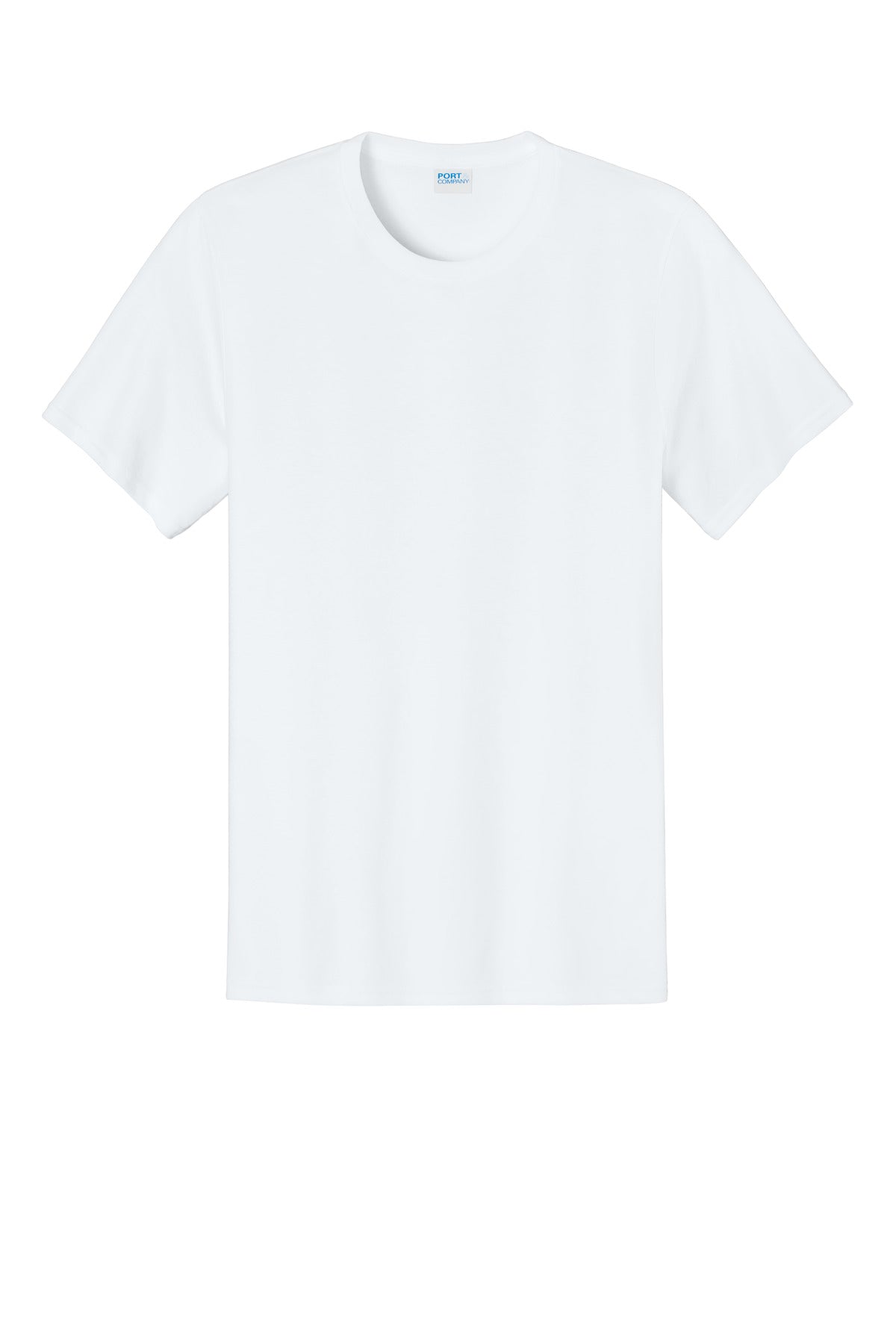 Port & Company Youth Easy Cotton T-shirt — PC43 — White flat front