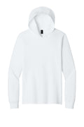 Port & Company Core Cotton Hooded Long Sleeve T-shirt — PC54H — White flat front