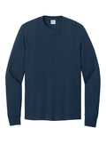 Port & Company Youth Core Cotton Long Sleeve T-shirt — PC54LS — Navy flat front