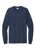 Port & Company Tall Essential Long Sleeve T-shirt — PC61LST — Navy flat front