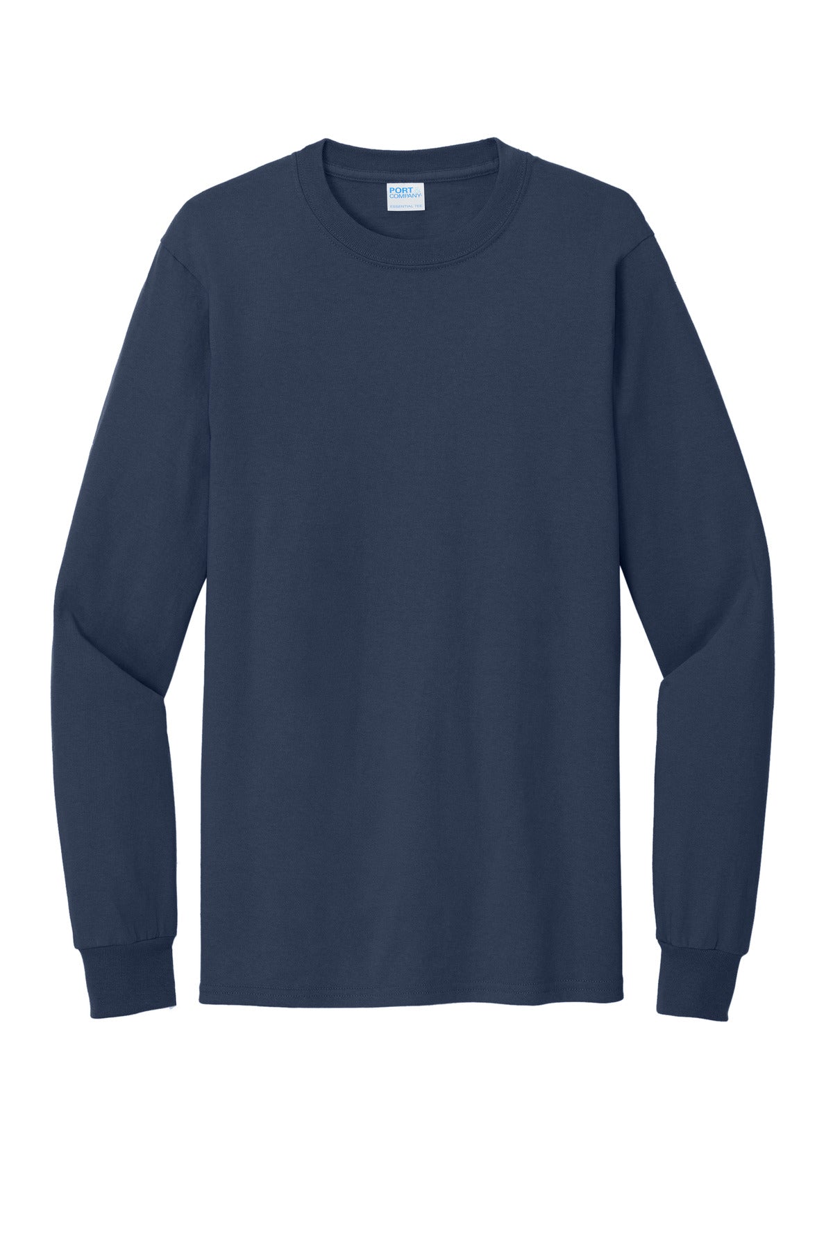 Port & Company Tall Essential Long Sleeve T-shirt — PC61LST — Navy flat front