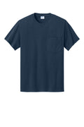 Port & Company Essential Pocket T-shirt — PC61P — Navy flat front