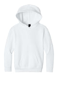 Port & Company Easy Fleece Pullover Hoodie — PC68YH — White flat front
