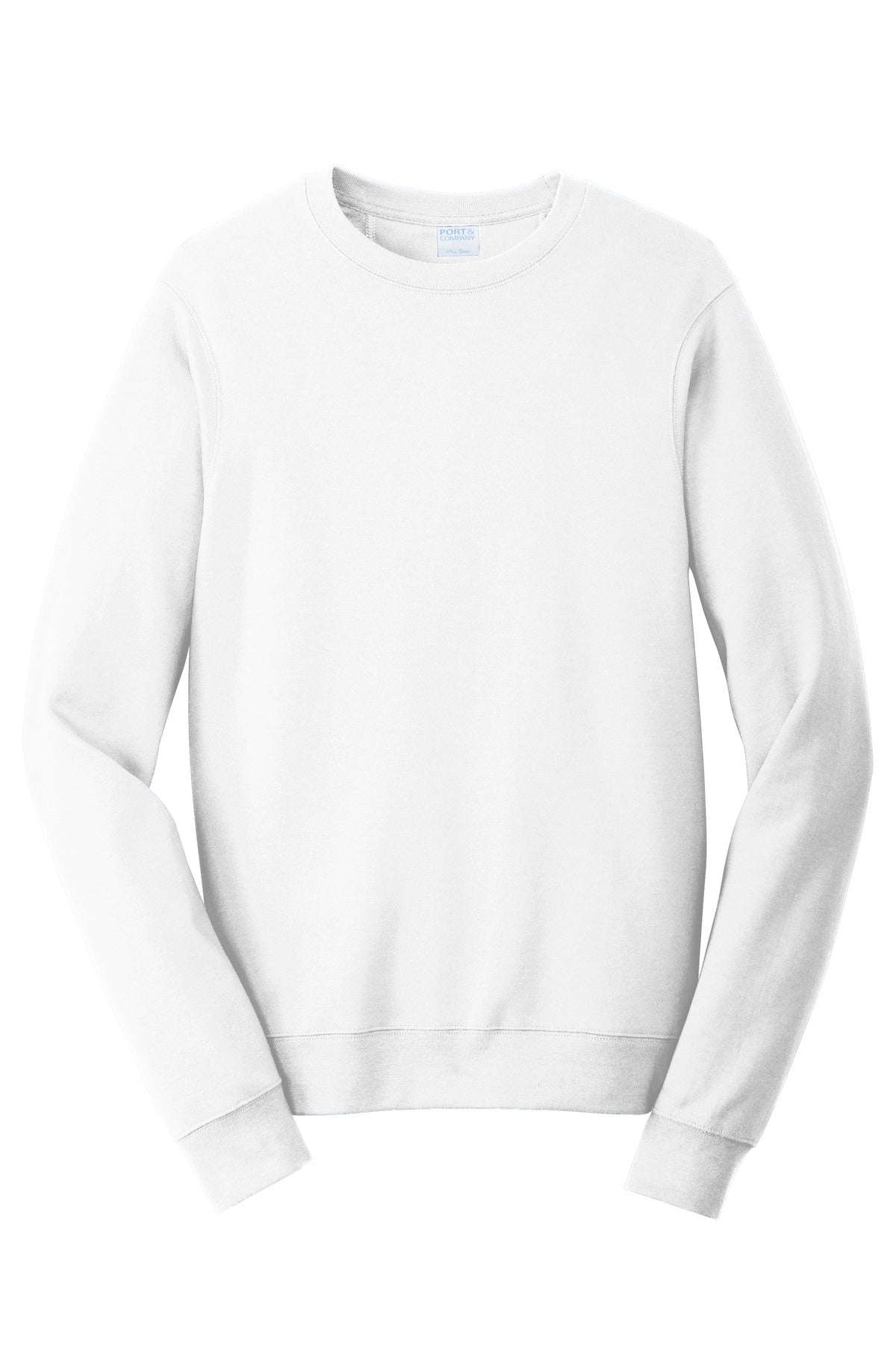 Port & Company Fan Favorite Crewneck Sweatshirt — PC850 — White flat front