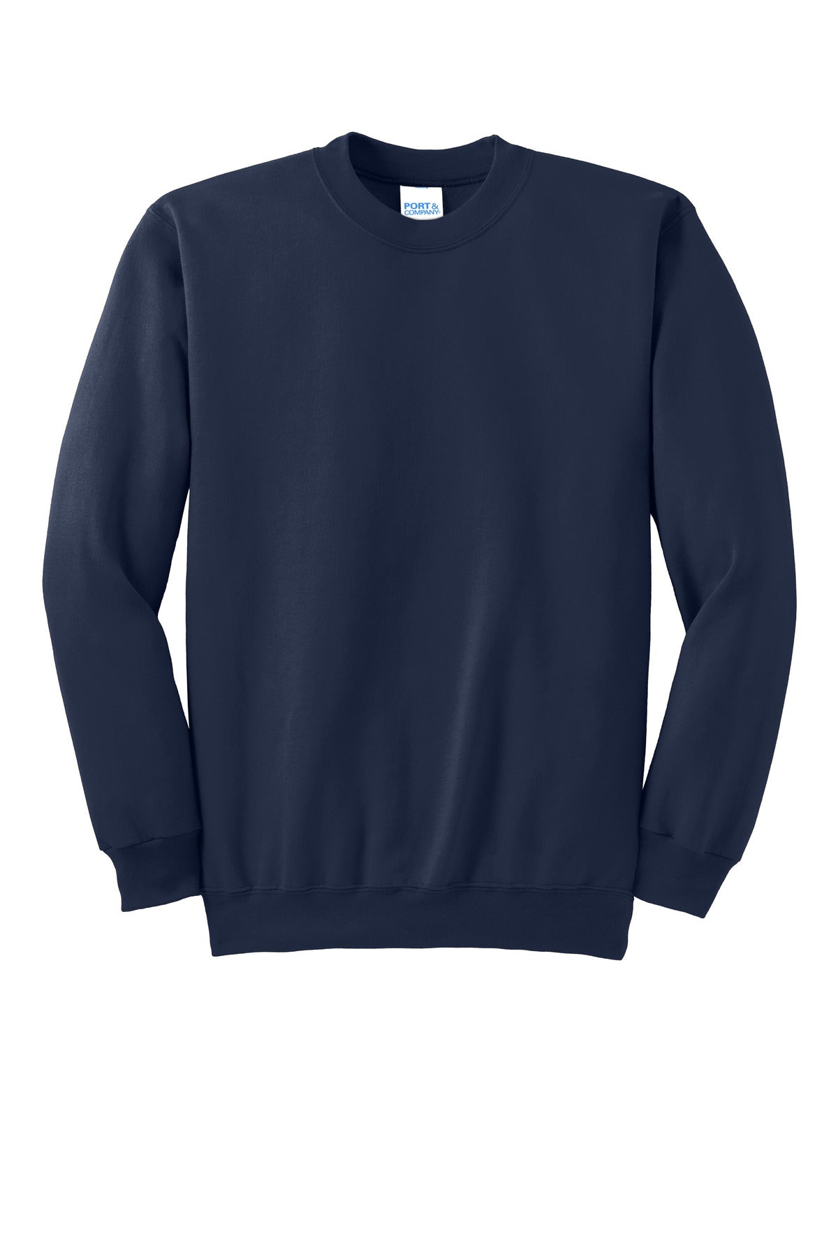 Port & Company Essential Crewneck Sweatshirt — PC90 — Navy flat front