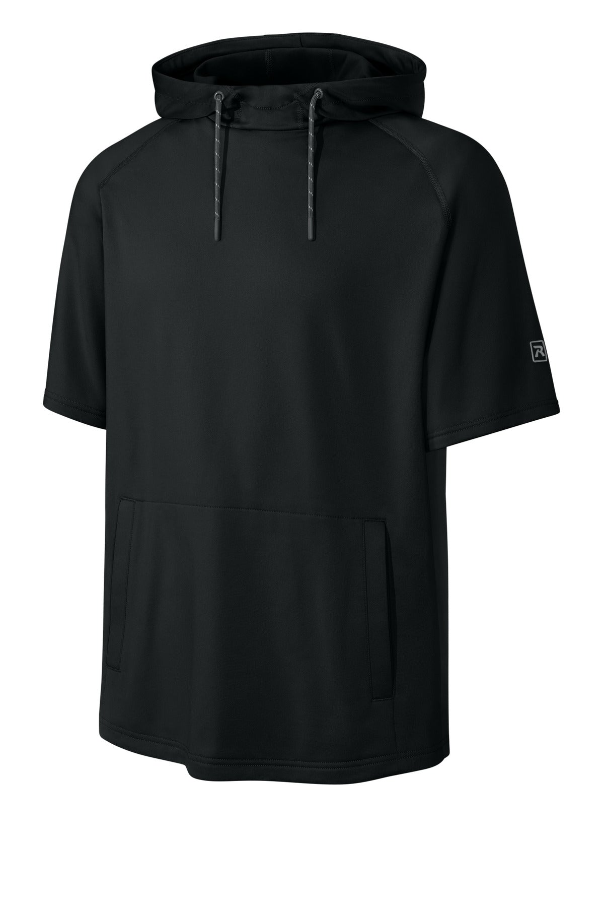 Richardson Charge Performance Fleece Short Sleeve Pullover Hoodie — RA7200SSH — Black flat front