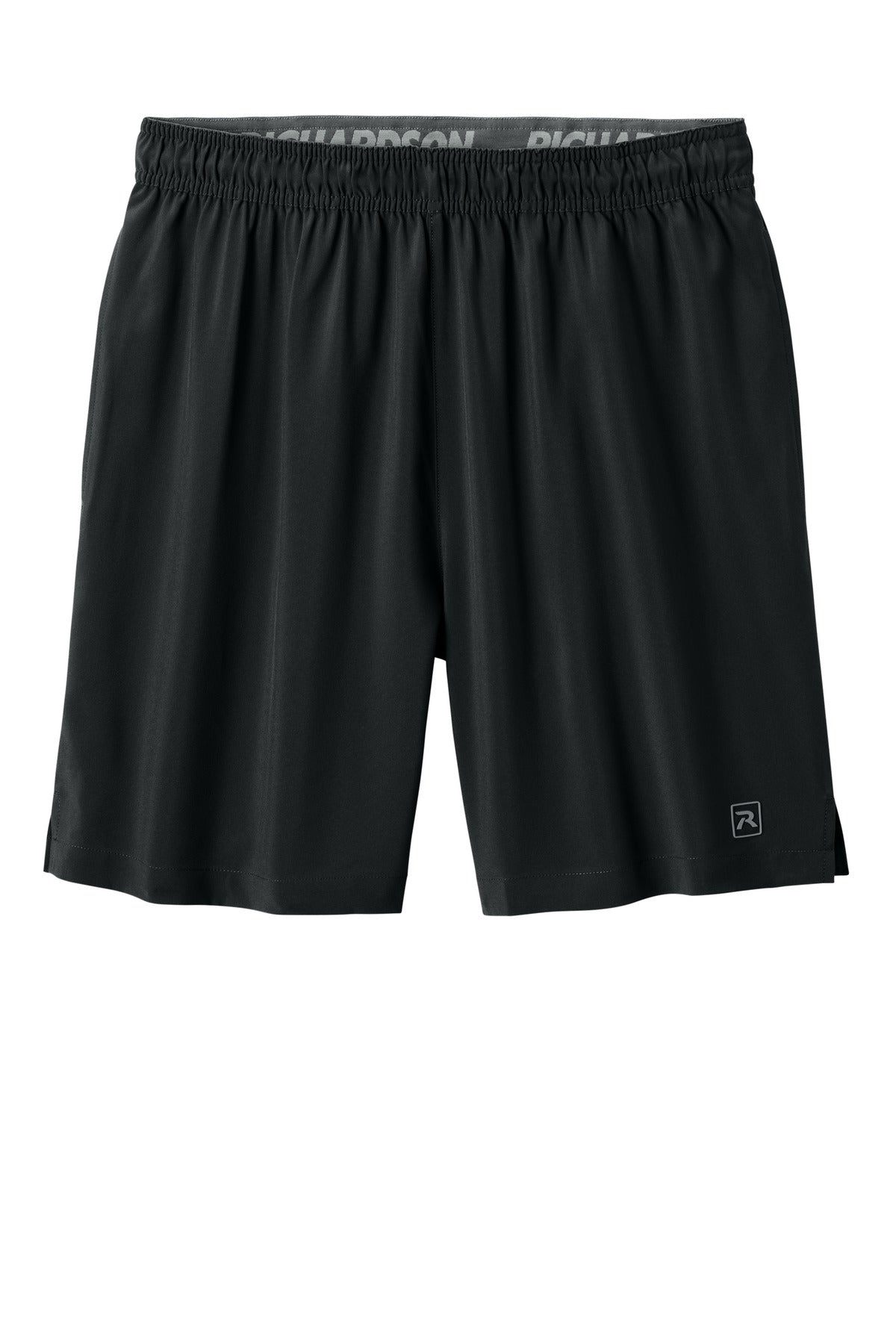 Richardson Barrage Stretch Woven Training Short — RA7401B — Black flat front