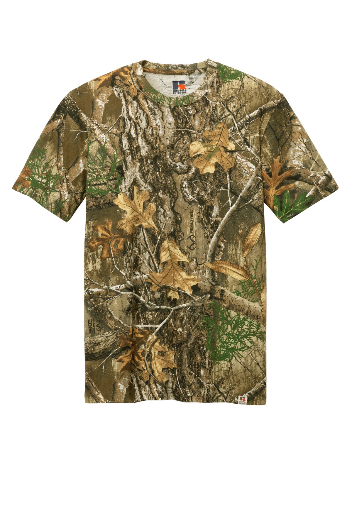 Russell Outdoors Realtree® Cotton Crewneck T-shirt — RU100 — Realtree Edge flat front