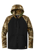 Russell Outdoors Realtree® Colorblock Performance Zip Hoodie — RU452 — Black/ Realtree Edge flat front