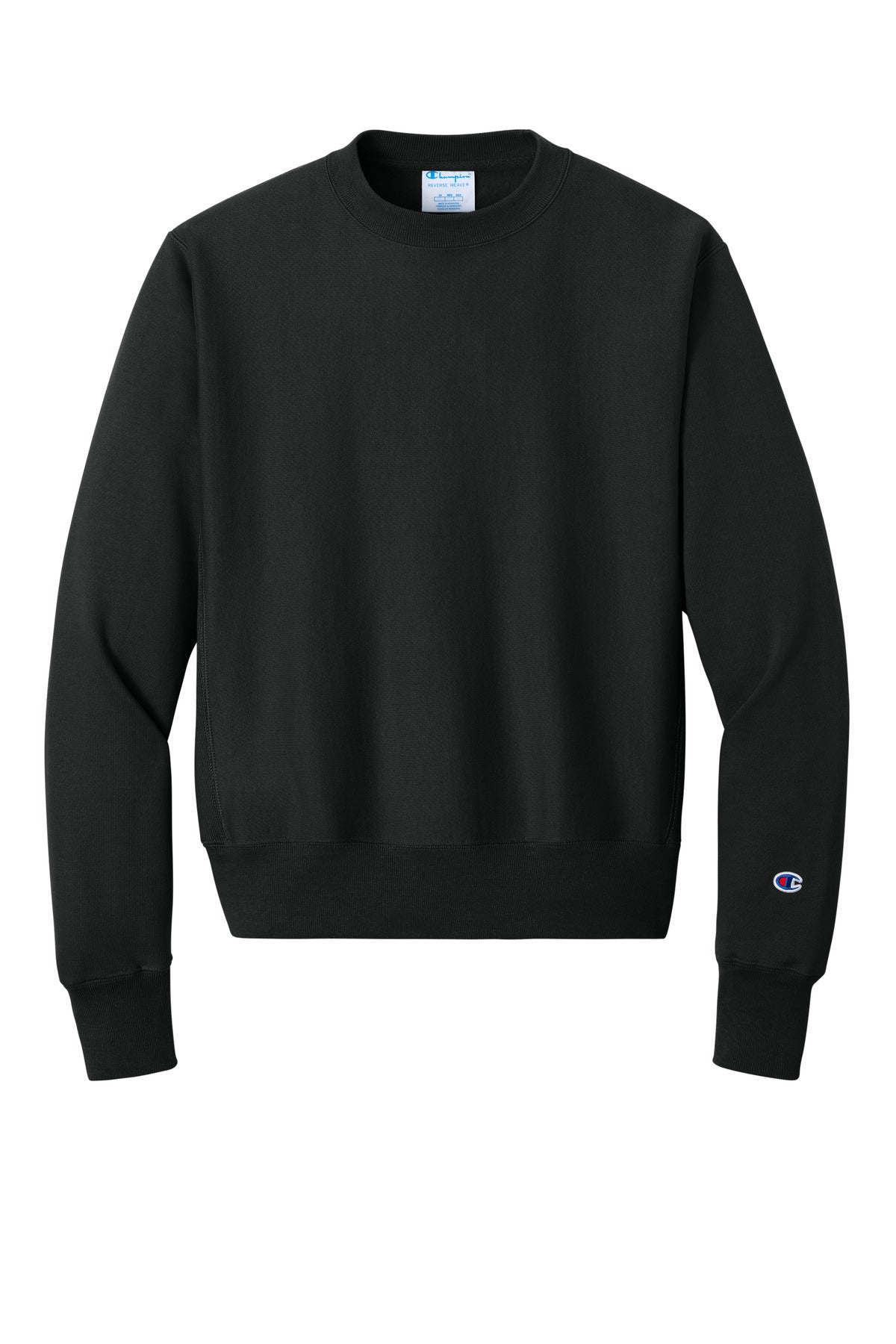 Champion Heavyweight Reverse Weave Crewneck Sweatshirt — S149 — Black flat front