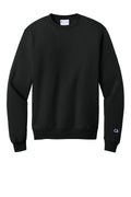 Champion Powerblend Midweight Crewneck Sweatshirt — S6000 — Black flat front