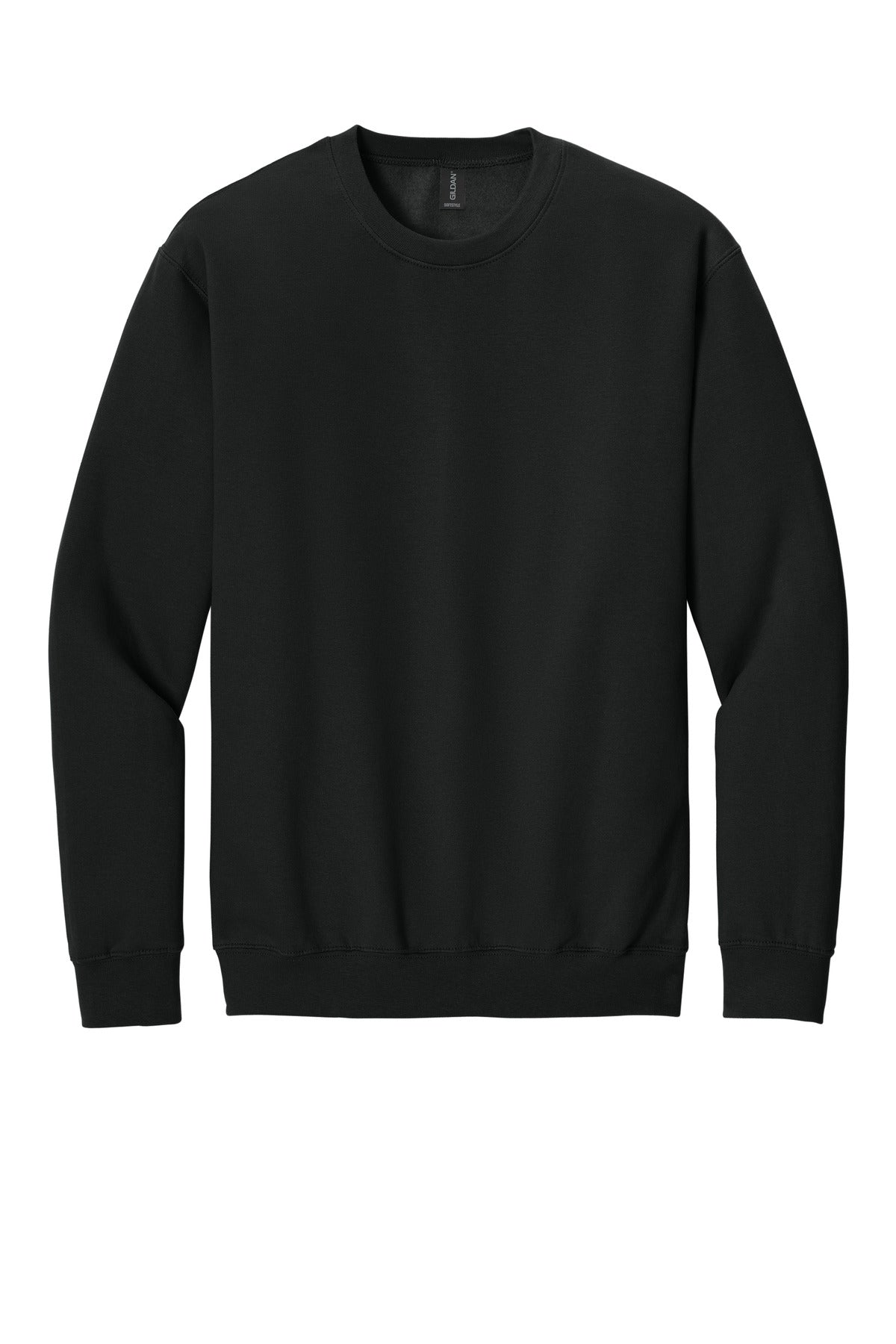 Gildan Softstyle Eco Crewneck Sweatshirt — SF000 — Black flat front