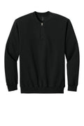 Gildan Softstyle Eco Quarter Zip Sweatshirt — SF008 — Black flat front