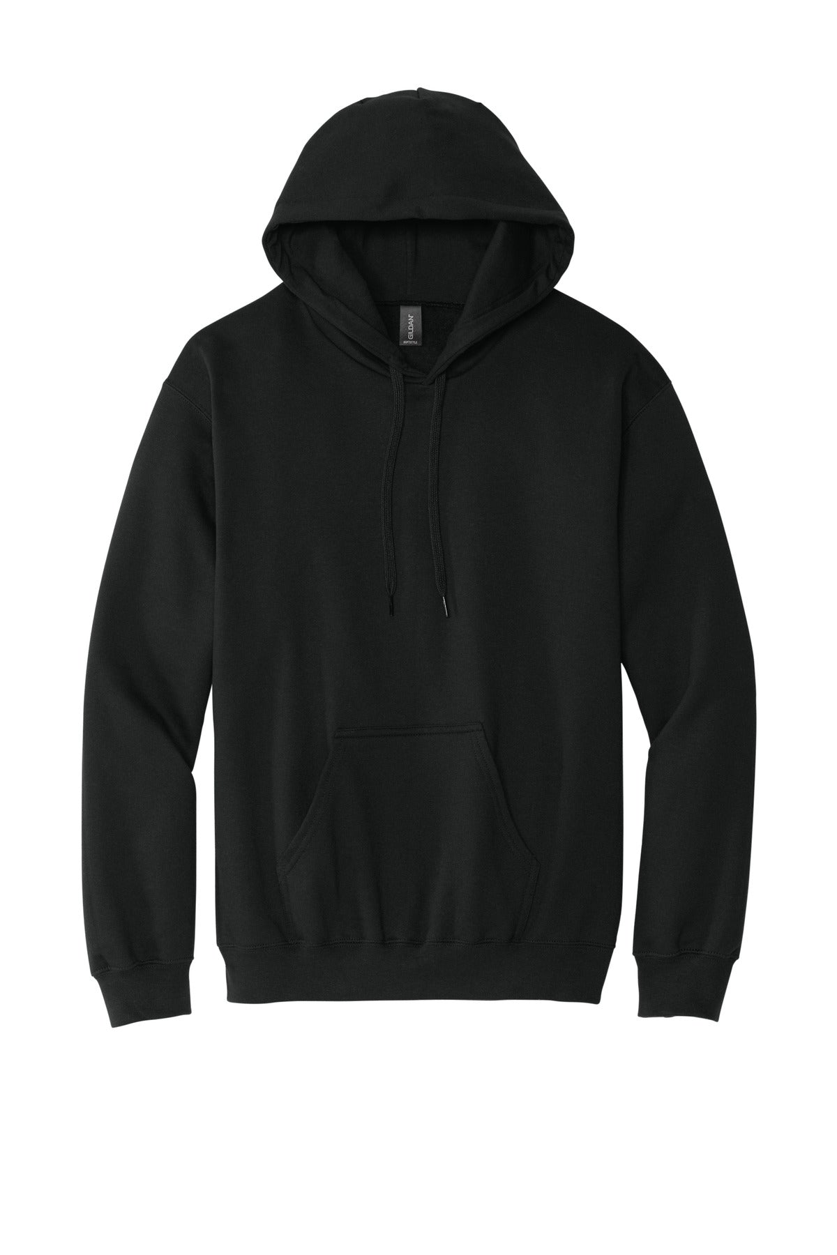 Gildan Softstyle Eco Pullover Hoodie — SF500 — Black flat front