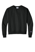Champion Women's Powerblend Midweight Crewneck Sweatshirt — SL650 — Black flat front