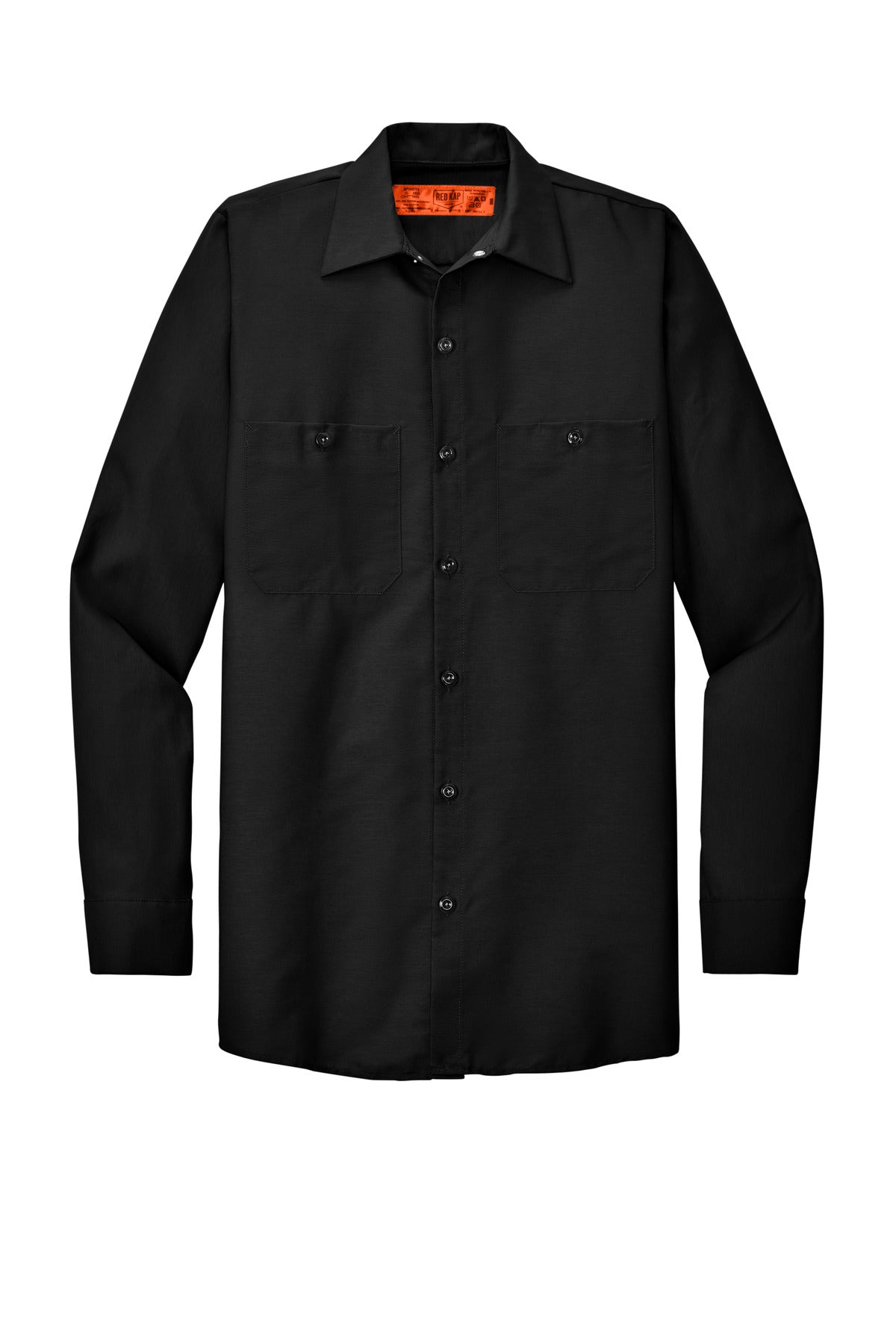 Canada - Red Kap Long Sleeve Industrial Work Shirt — SP14 — Black flat front