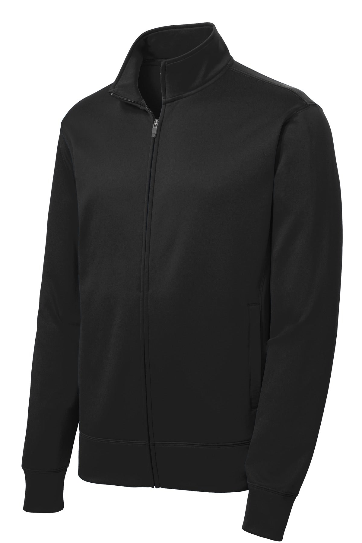Sport-Tek Sport-Wick Tech Fleece Full Zip Jacket — ST241 — Black flat front