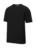 Sport-Tek Youth Tri-Blend Raglan Performance Shirt — ST400 — Black Triad Solid flat front