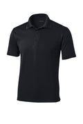 Sport-Tek Sport-Wick Micro Pique Performance Polo - Embroidered — ST650 — Black flat front